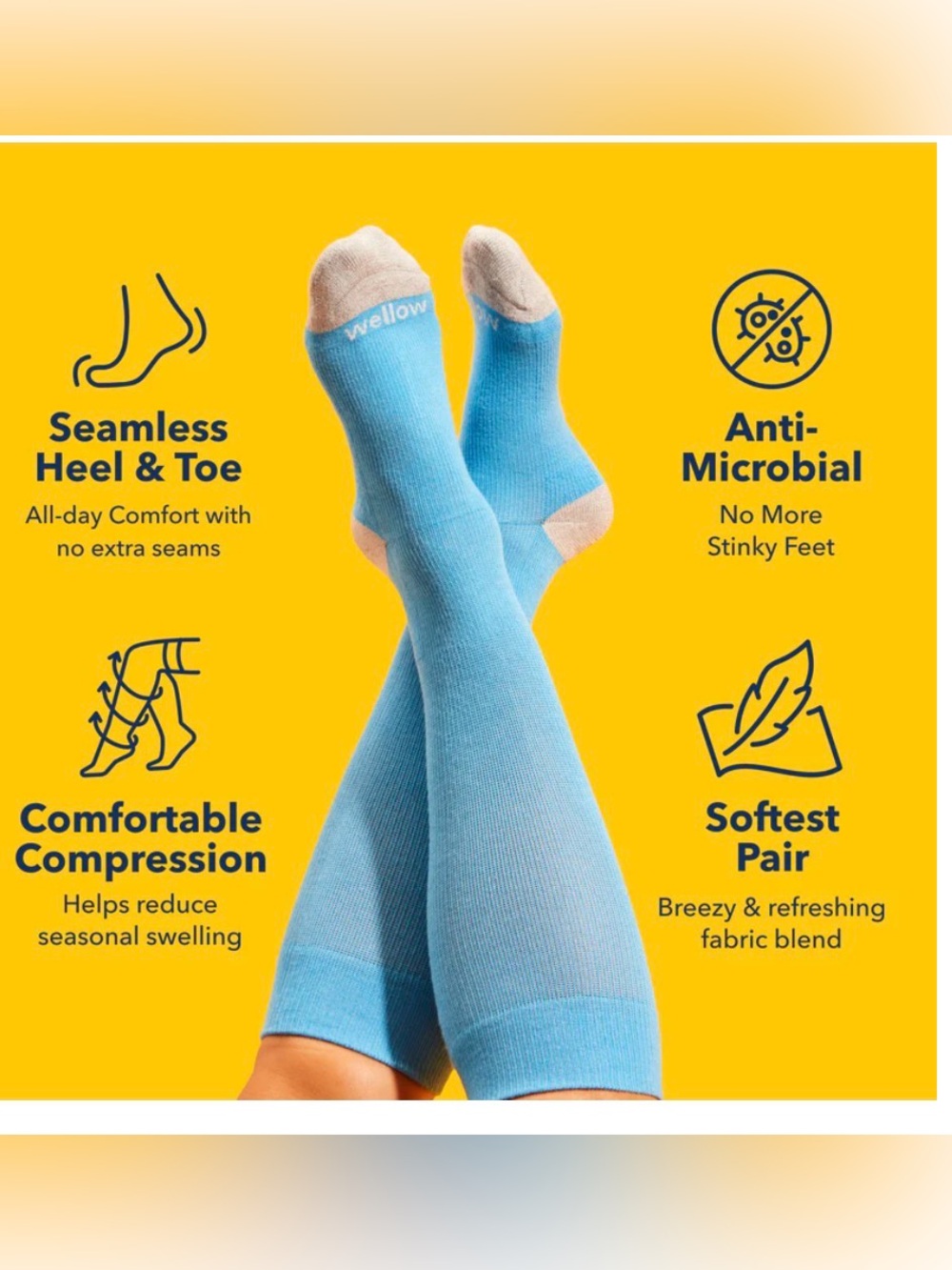 Wellow Signature Compression Socks - 18-25 mmhg - Picture 5 of 8